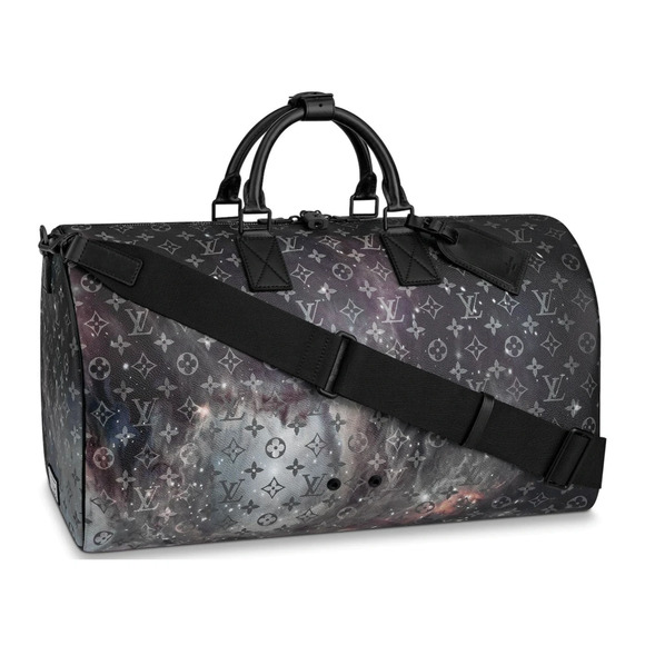 Louis Vuitton Keepall Bandouliere 50 Galaxy Black Duffle Weekend Travel Bag - Picture 1 of 10